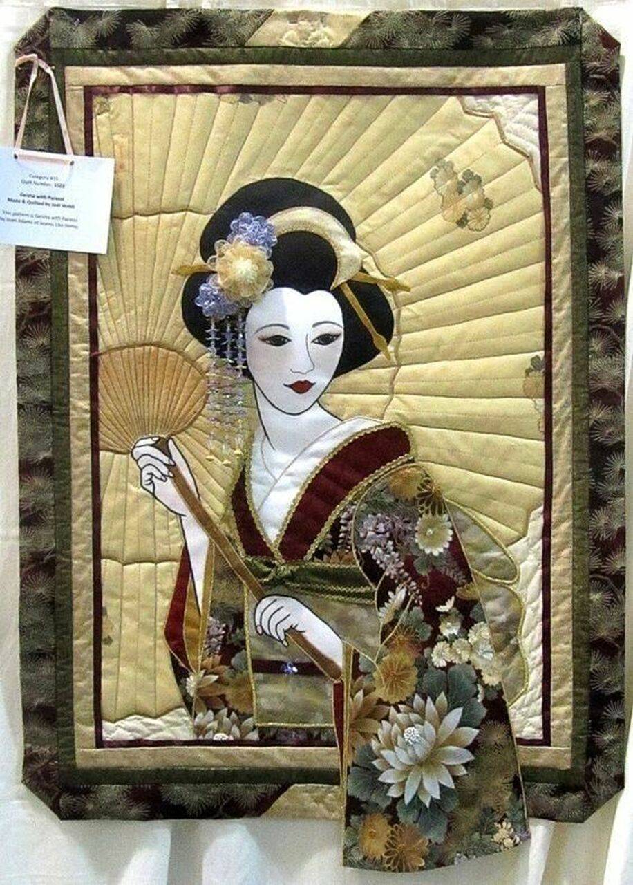 Japanese Woman Hur Quilt wf and Home Decor