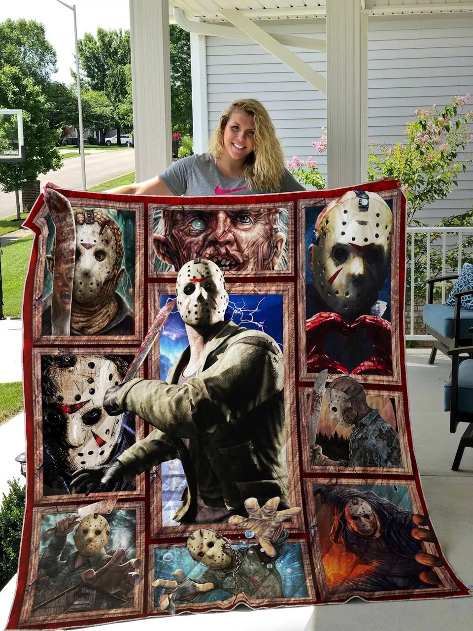 Jason Voorhees 3D H89 Quilt and Home Decor