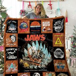 Jaws Quilt Blanket 02294 and Home Decor