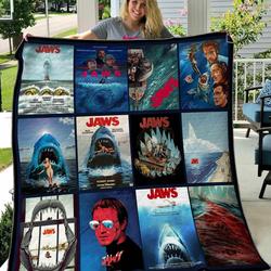 Jaws V1 Blanket Th2906 Quilt and Home Decor