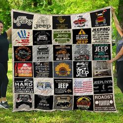 Jeep Quilt Blanket and Home Decor