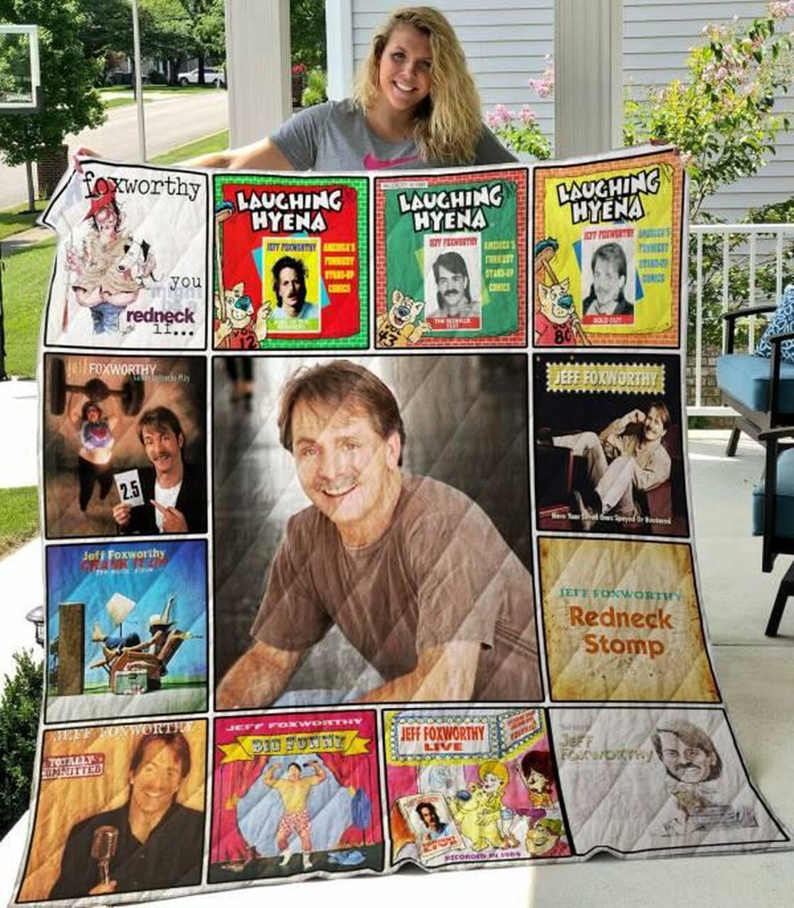 Jeff Foxworthy Quilt Blanket Limited Quilt Blanket and Home Decor