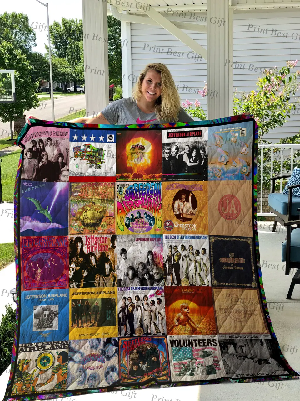 Jefferson Airplane Albums Cover Poster Quilt 2 and Home Decor