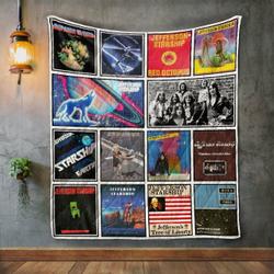 Jefferson Starship Album Covers Quilt Blanket and Home Decor