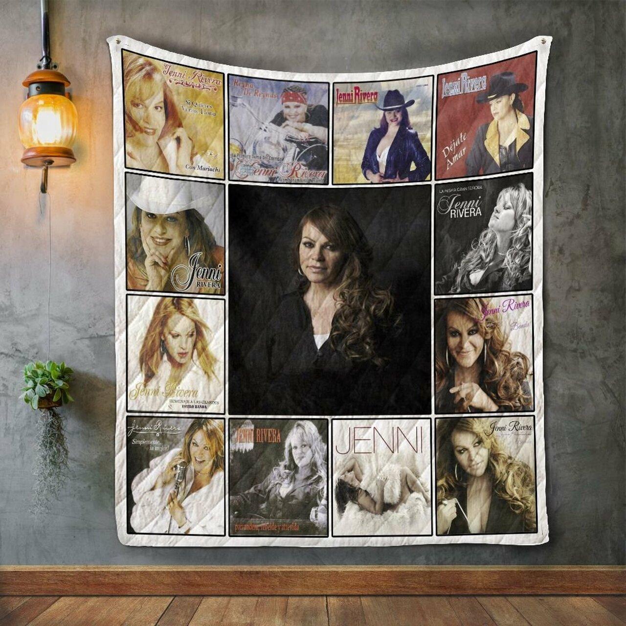 Jenni Rivera Album Covers Quilt Blanket and Home Decor