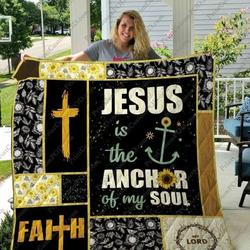 Jesus Anchor Clh1610021Q Quilt Blanket and Home Decor