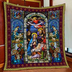 Jesus Christ Family Quilt Blanket and Home Decor