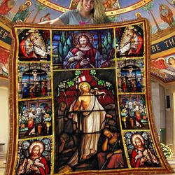 Jesus Christ In My Heart Quilt Blanket Dhc1401824Vt and Home Decor