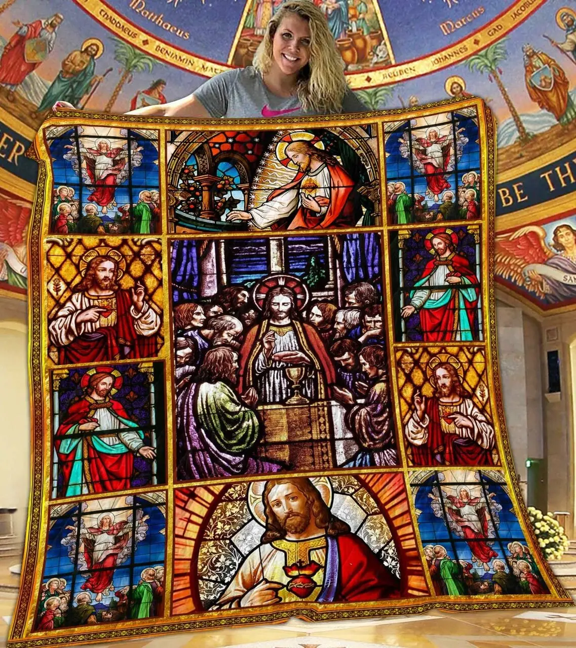 Jesus Christ In My Heart Quilt Blanket Dhc1401832Vt and Home Decor
