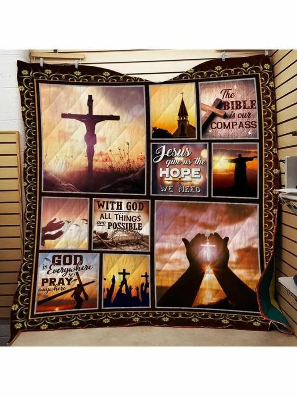 Jesus Give Us The Hope Cla270631 Quilt Blanket and Home Decor