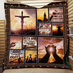 Jesus Give Us The Hope Cla270631 Quilt Blanket and Home Decor