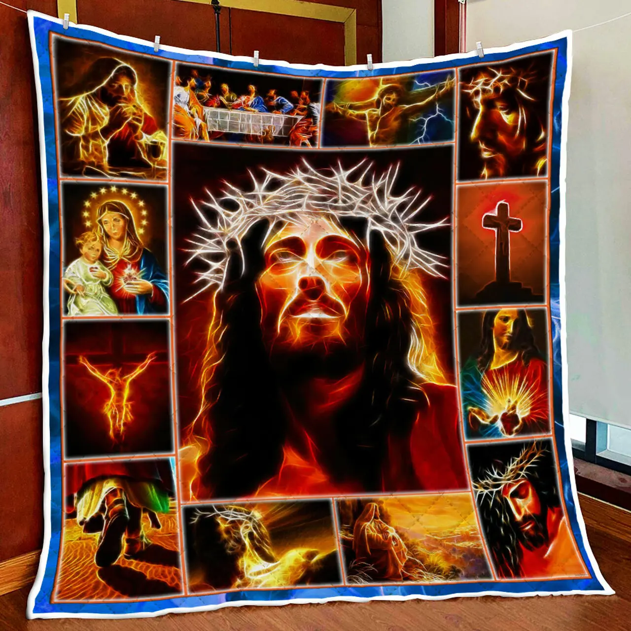 Jesus Magic Blessing Quilt Blanket and Home Decor