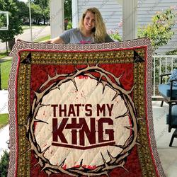 Jesus My King Quilt Blanket and Home Decor