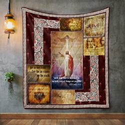 Jesus Quotes Quilt Blanket and Home Decor