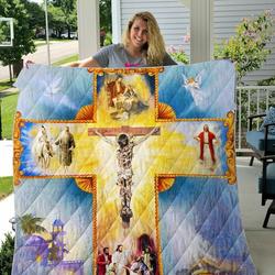 Jesus S Life Quilt Blanket and Home Decor