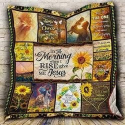 Jesus Sunflower Cl18100378Mdq Quilt Blanket and Home Decor