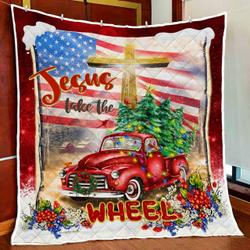 Jesus Take The Wheel Quilt Blanket and Home Decor