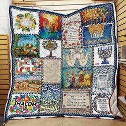 Jewish Blessings Cl18100381Mdq Quilt Blanket and Home Decor
