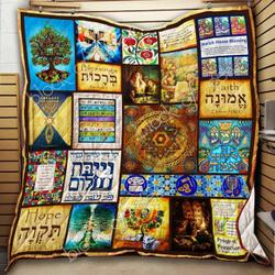 Jewish Blessings Cl18100382Mdq Quilt Blanket and Home Decor