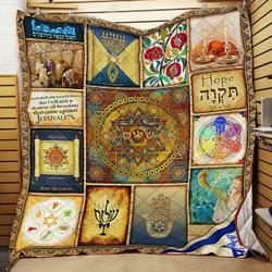 Jewish Quilt -M0208-2  Quilt and Home Decor