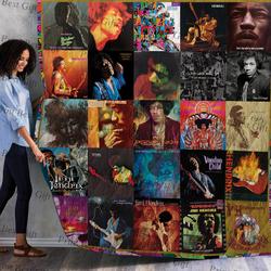Jimi Hendrix Albums Cover Poster Quilt 3 and Home Decor