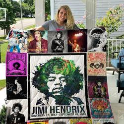 Jimi Hendrix Quilt Blanket 01017 and Home Decor