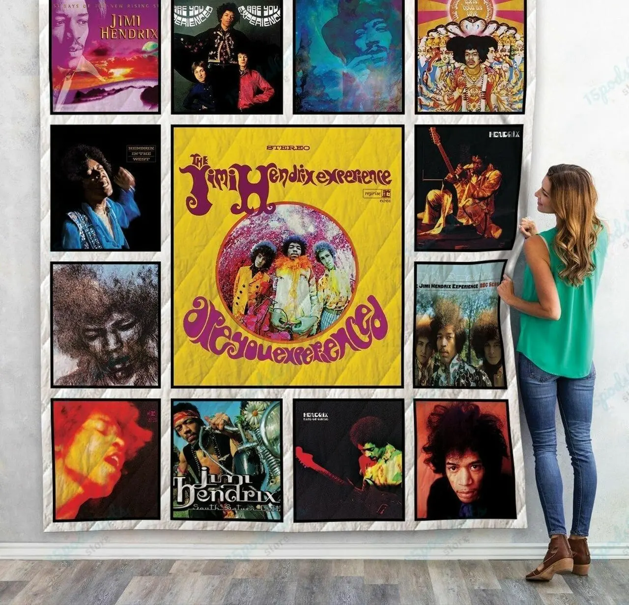 Jimi Hendrix Quilt Blanket New and Home Decor