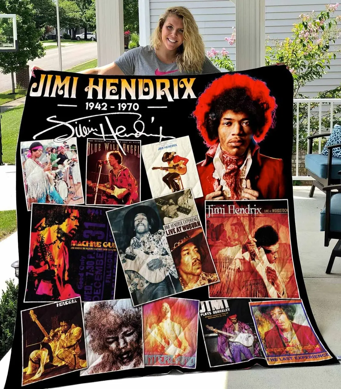 Jimi Hendrix Vr1 New Quilt Blanket and Home Decor