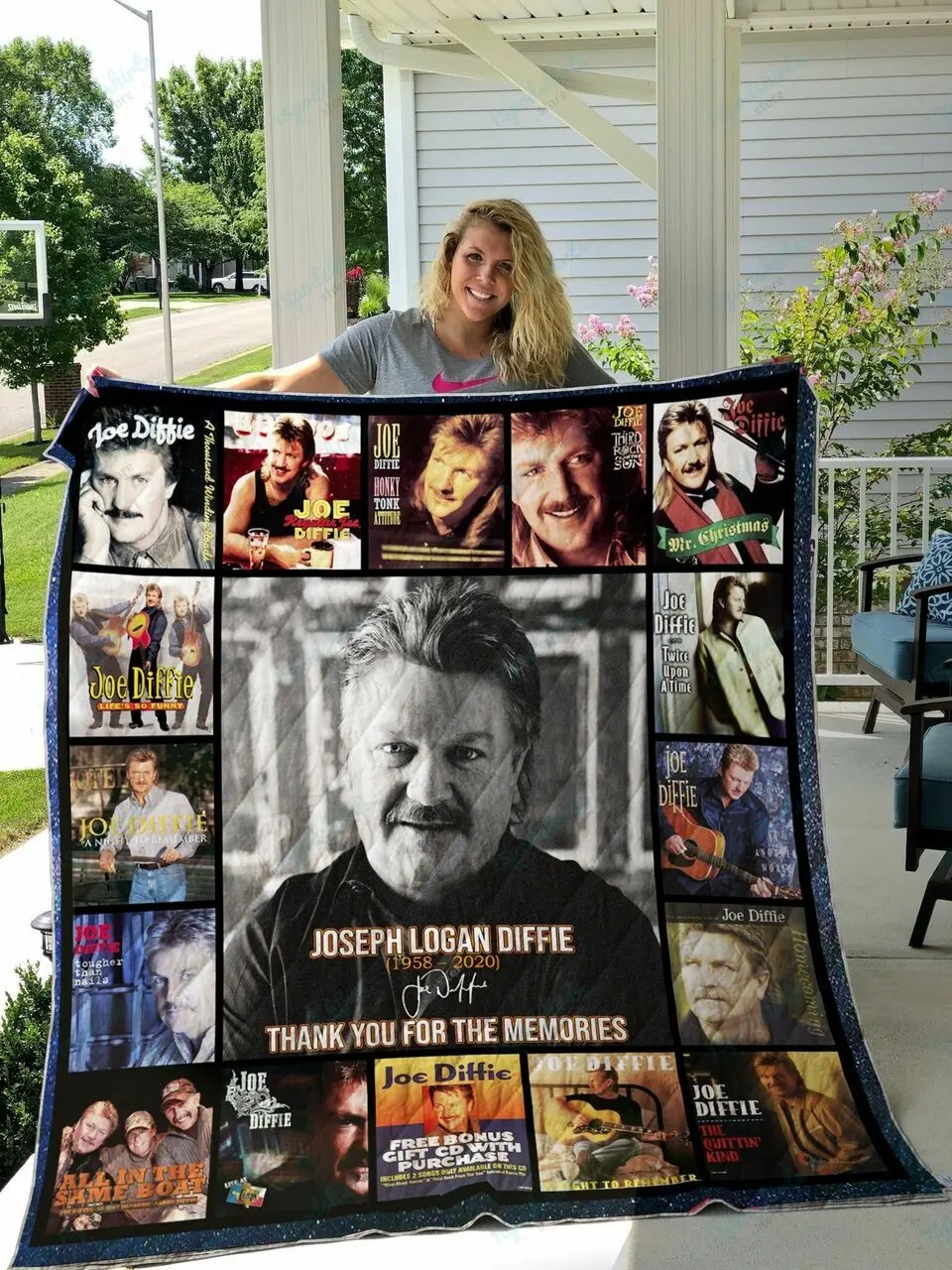 Joe Diffie Quilt Blanket and Home Decor