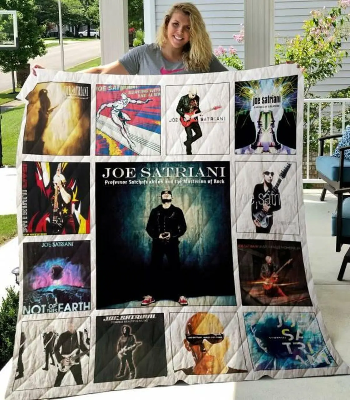 Joe Satriani Quilt Blanket Limited Quilt Blanket and Home Decor