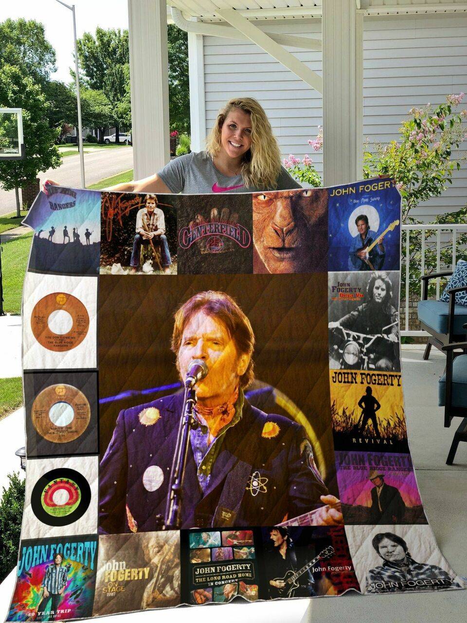 John Fogerty Style 2 Quilt Blanket and Home Decor