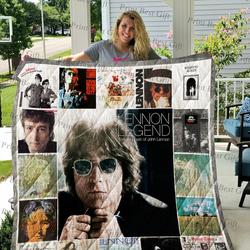 John Lennon Poster Quilt Blanket and Home Decor