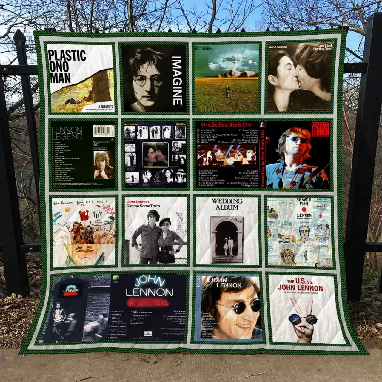 John Lennon Quilt and Home Decor