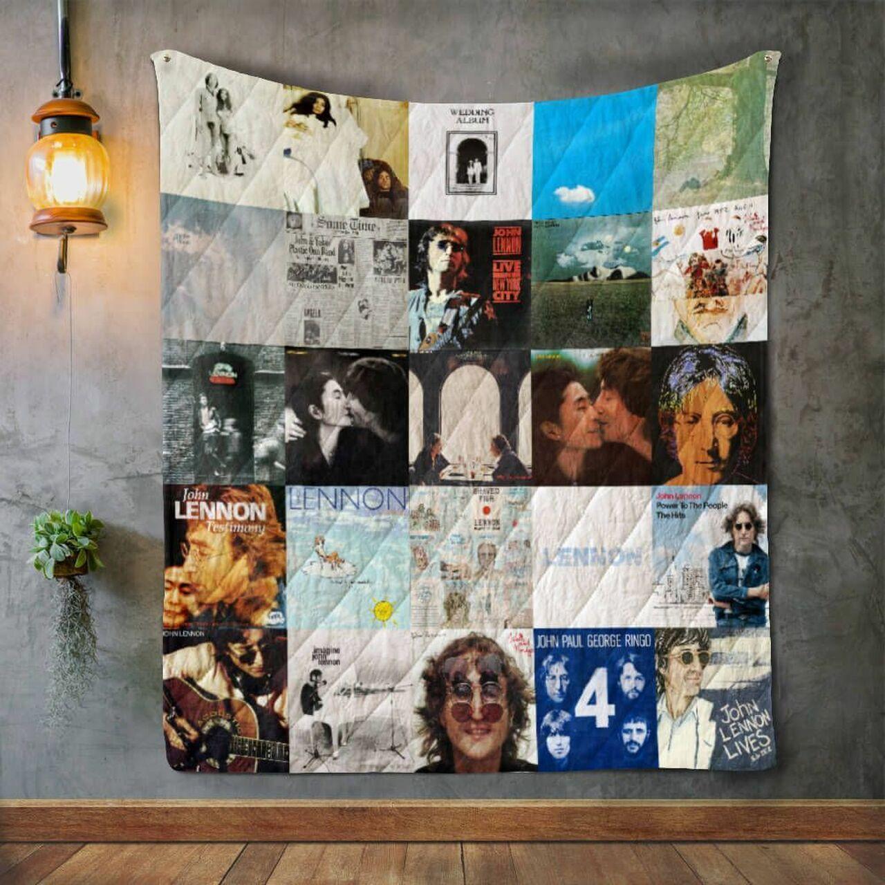 John Lennon Style 2 Album Covers Quilt Blanket and Home Decor