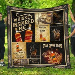 Johnnie Walker Whiskey Inspired Me Funny Gift Quilt and Home Decor