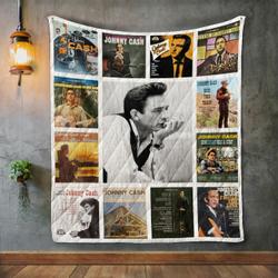 Johnny Cash Album Covers Quilt Blanket and Home Decor