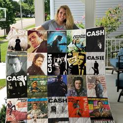 Johnny Cash Quilt Blanket For Fans Ver 25 and Home Decor