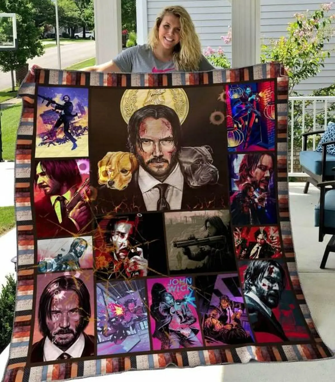 Johnwick Quilt Blanket Hvt240508 Quilt and Home Decor