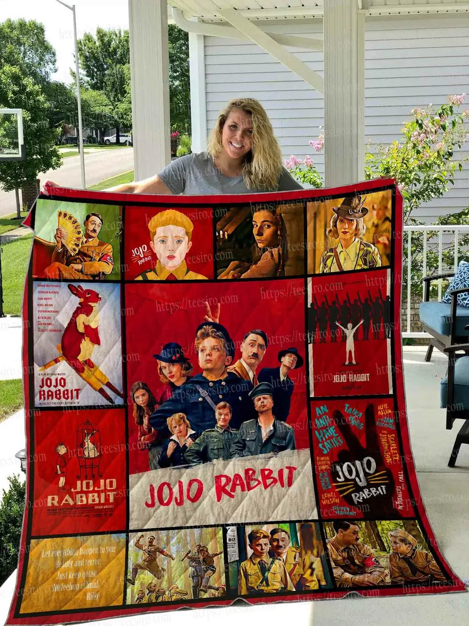 Jojo Rabbit Quilt Blanket 01 and Home Decor