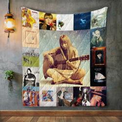 Joni Mitchell Style 2 Quilt Blanket and Home Decor