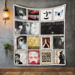 Julian Lennon Album Covers Quilt Blanket and Home Decor