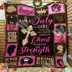 July Black Women Cl15100230Mdq Quilt Blanket and Home Decor