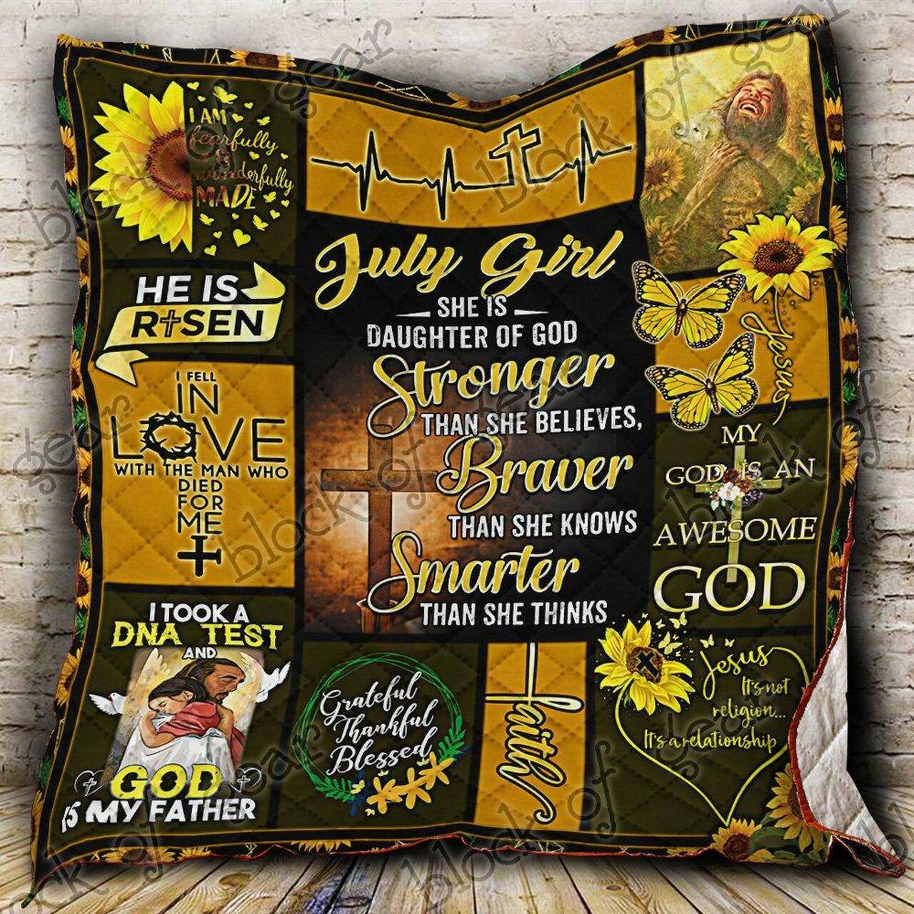 July Girl Daughter Of God Quilt Psl637M7 Quilt and Home Decor