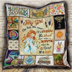 July Girl Hippie Cl19100480Mdq Quilt Blanket and Home Decor