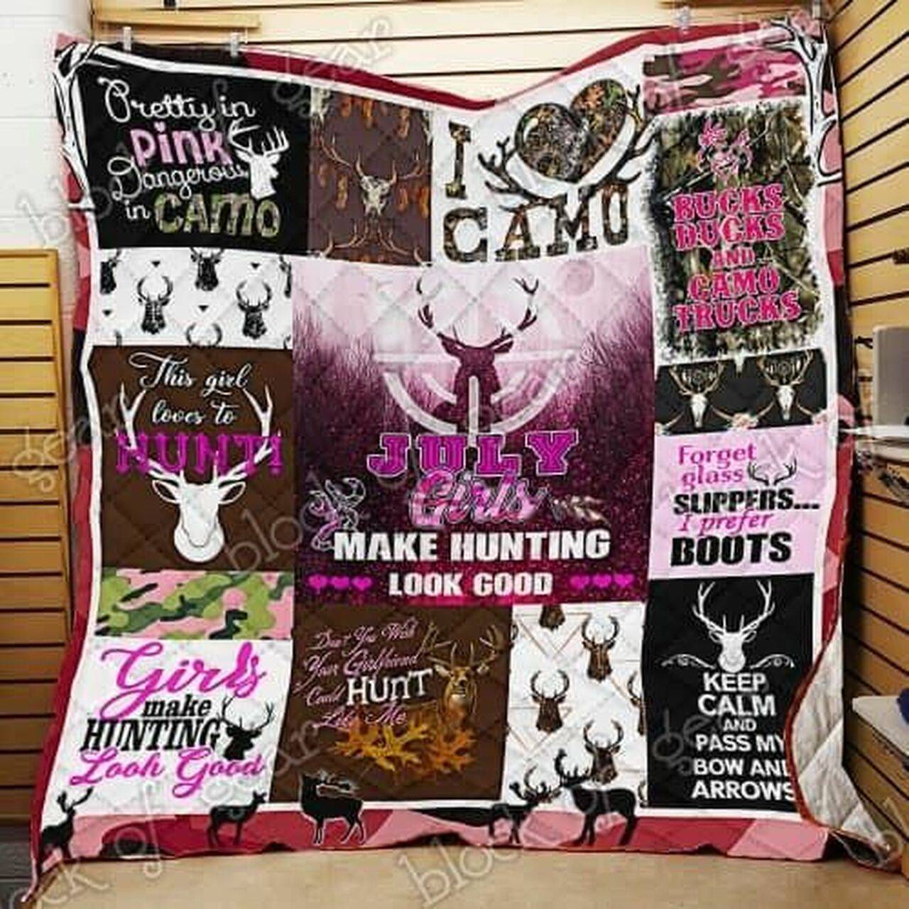 July Girls Hunting Cl18100389Mdq Quilt Blanket and Home Decor