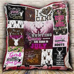 July Girls Hunting Cl19100483Mdq Quilt Blanket and Home Decor