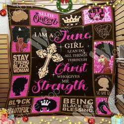 June Black Women Cl15100231Mdq Quilt Blanket and Home Decor