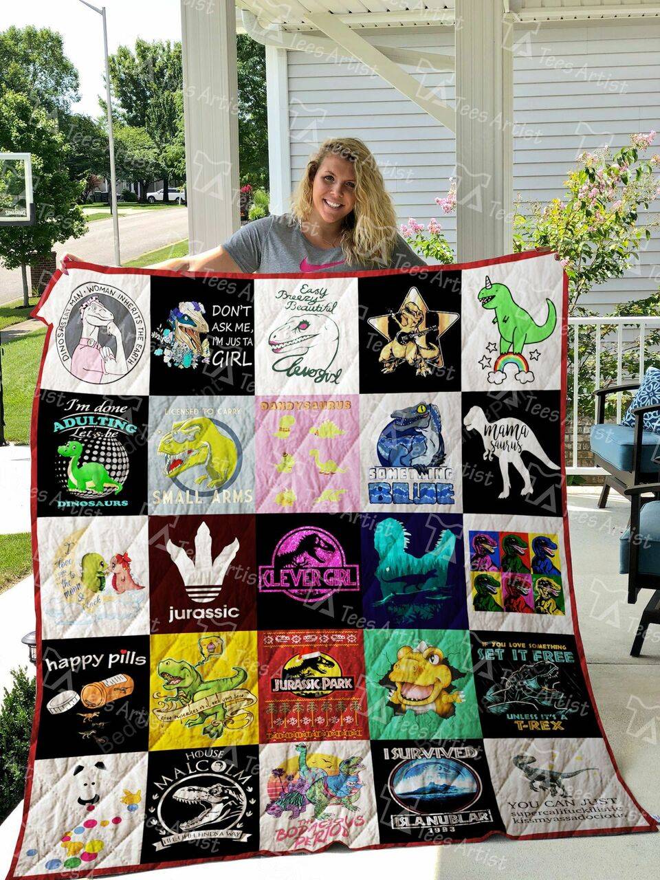 Jurassic Park Quilt Blanket 01156 and Home Decor