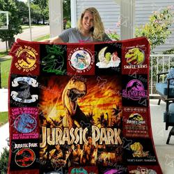 Jurassic Park Quilt Blanket 01786 and Home Decor