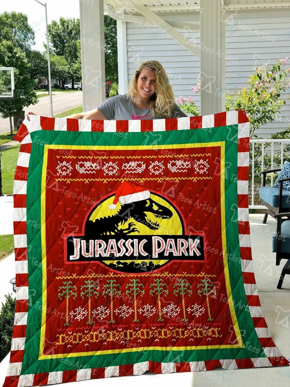 Jurassic Park Quilt Blanket 01945 and Home Decor